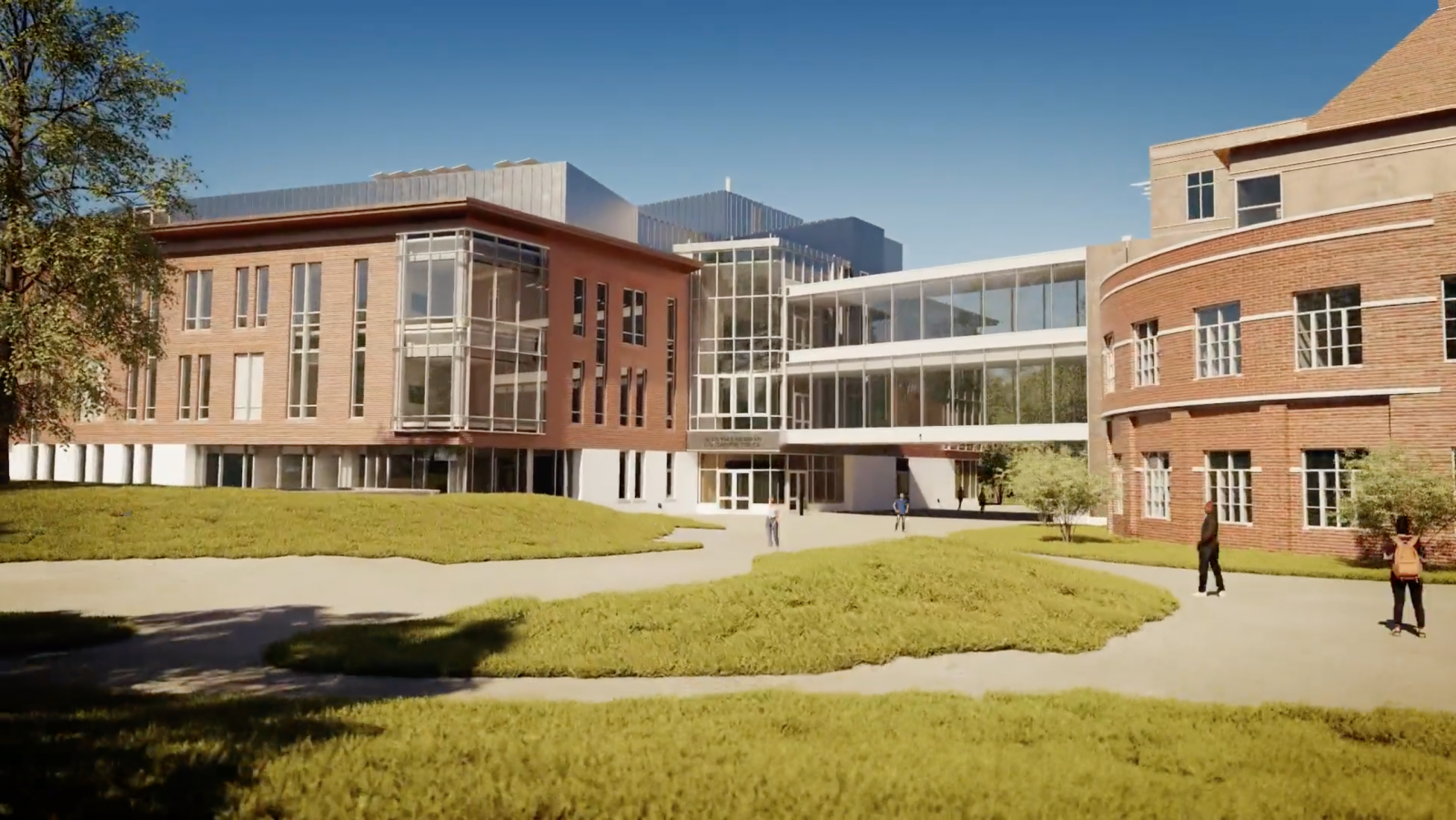 Rendering of the outside of the Engineering and Computer Science Center