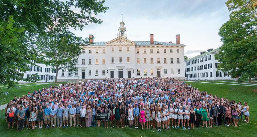 Freshman class on the lawn