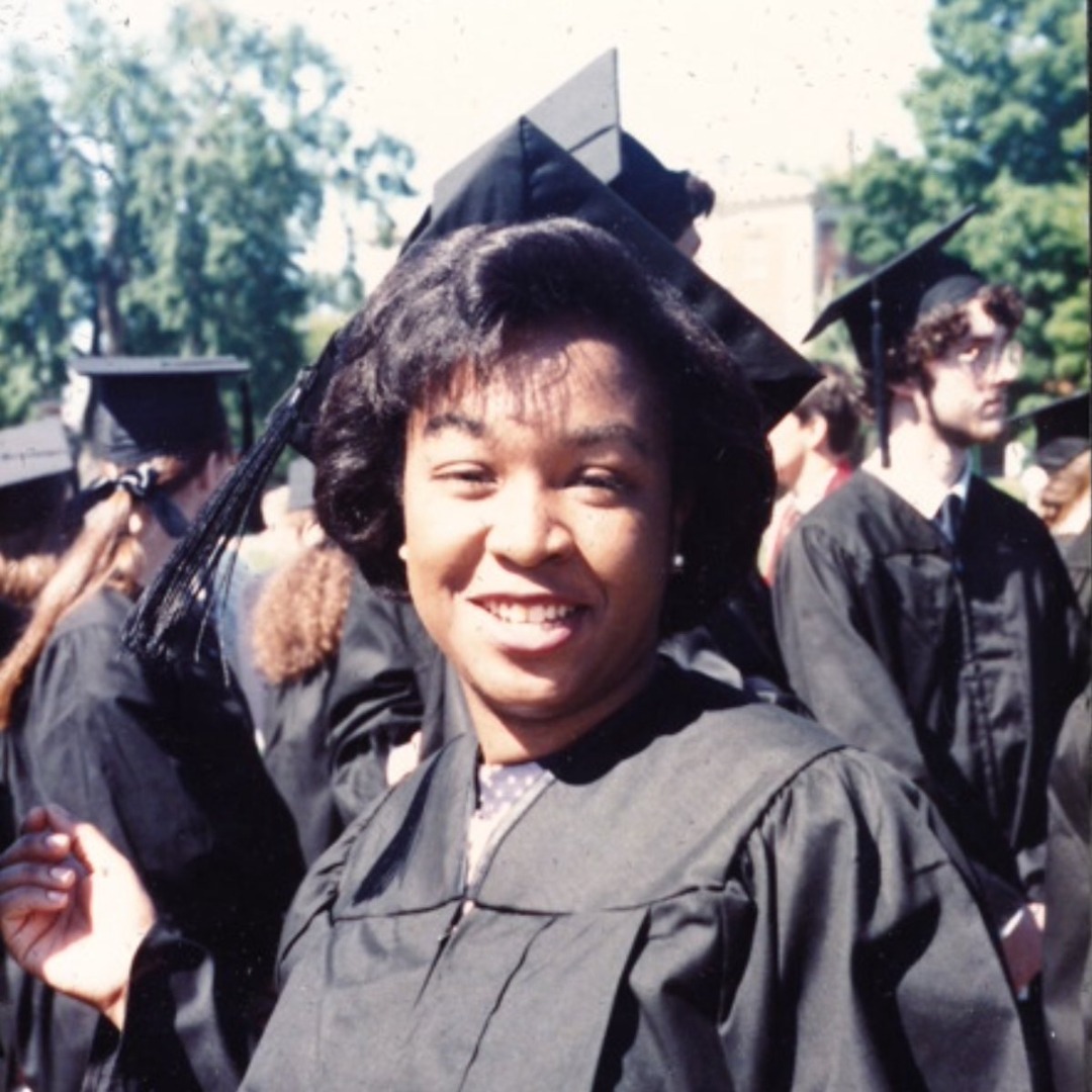Shonda Rhimes at her Dartmouth graduation in 1991
