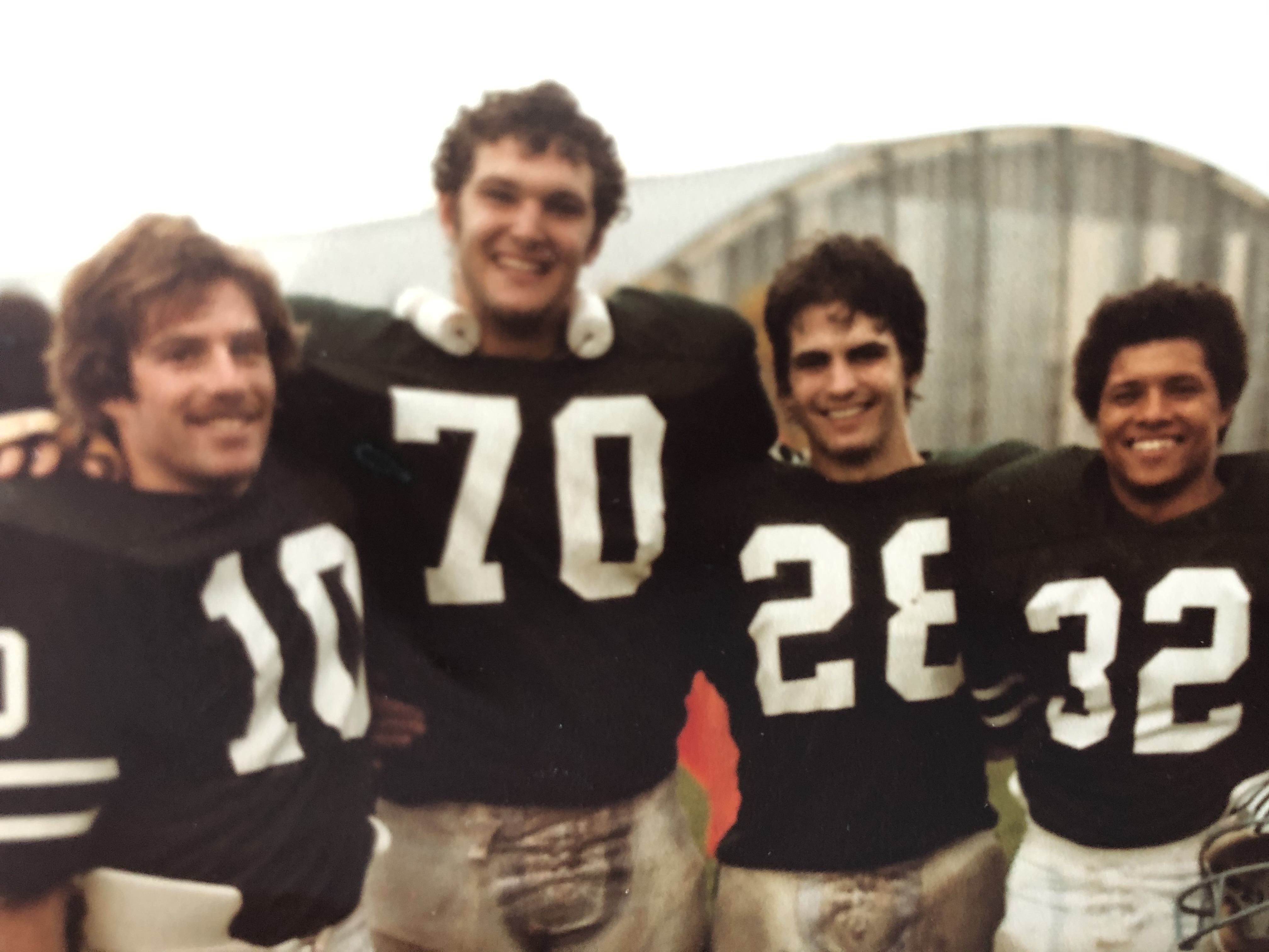 Bob Higgins with teammates (from left) Andrew Chodos, James Rill, and Jeff Dufresne 