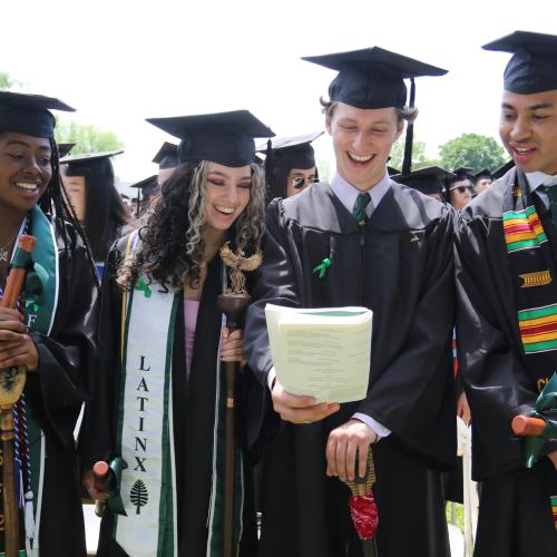 Students at graduation