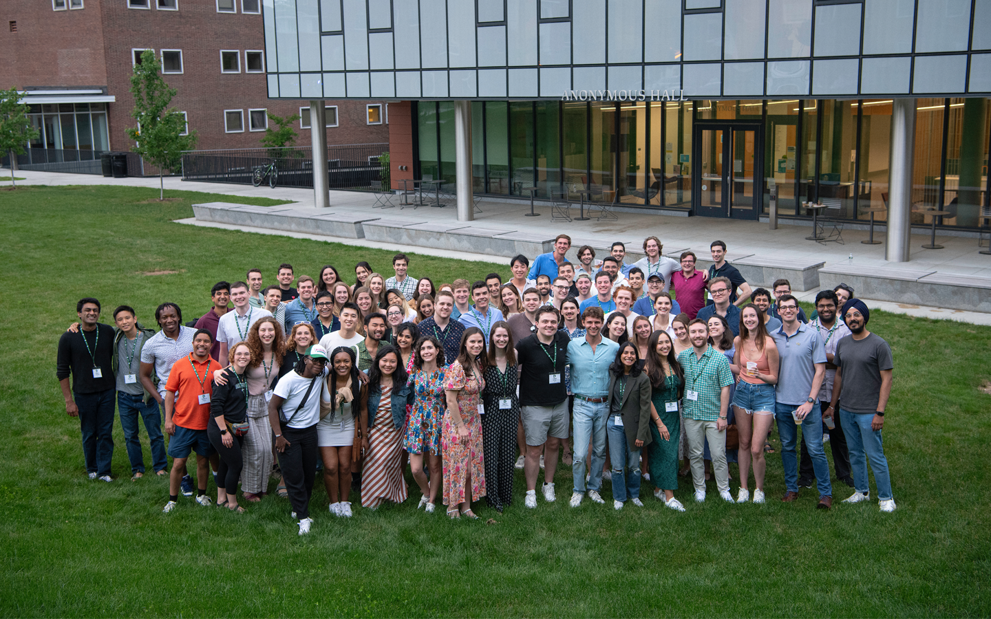 Class of ’18 outside the new ’82 Engineering and Computer Science Center