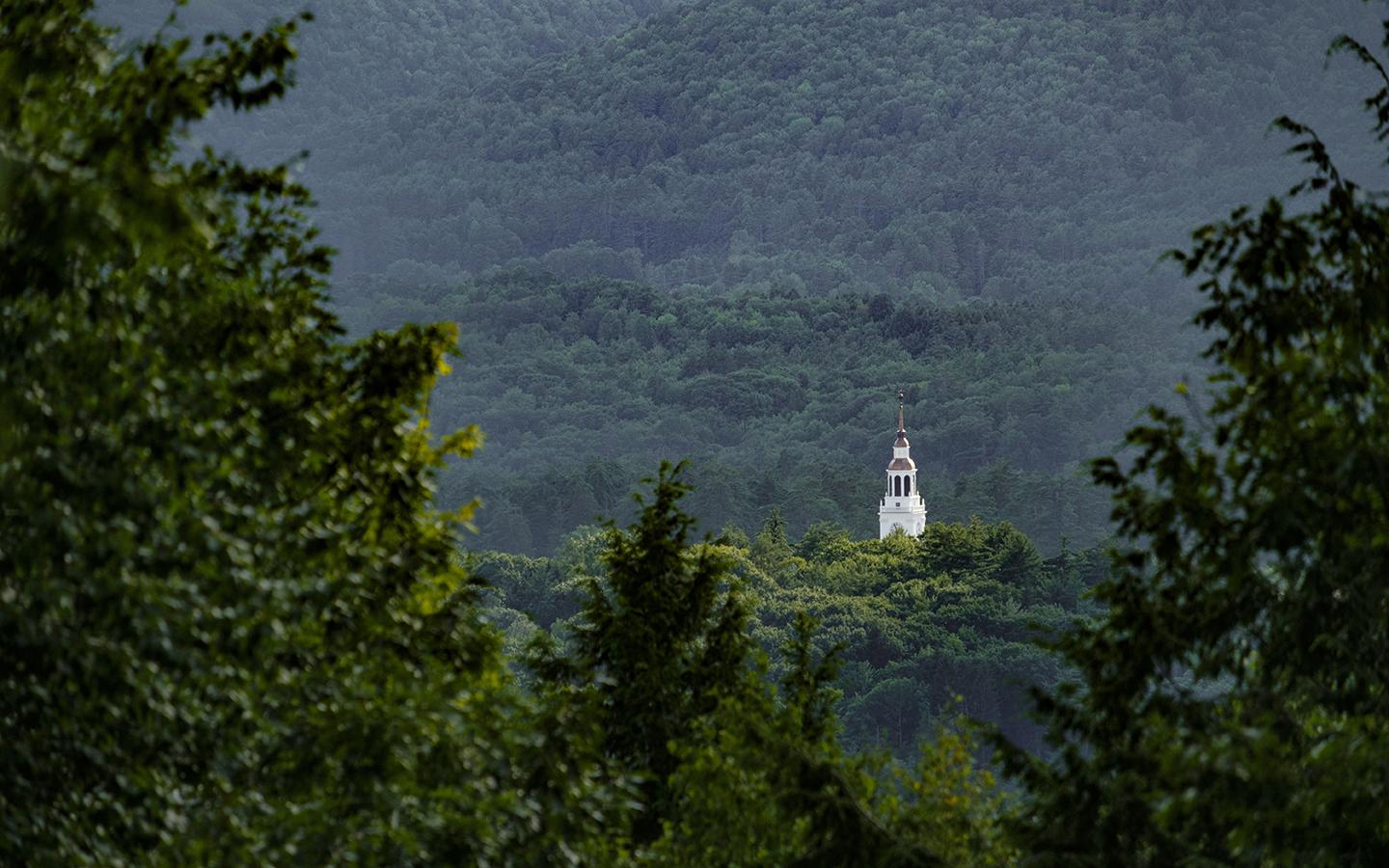 Baker Tower through the trees