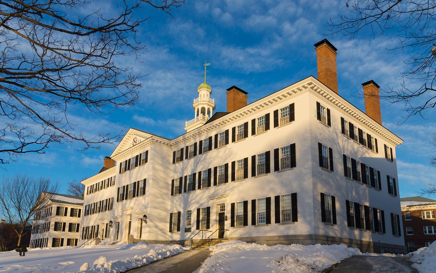 Photo of Dartmouth hall in winter