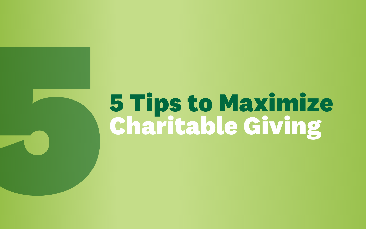 Graphics 5 tips to maximize charitable giving 