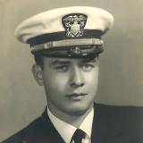 Frank Guarini in naval uniform in the 1940s
