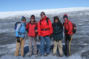 Students and faculty in the Arctic.