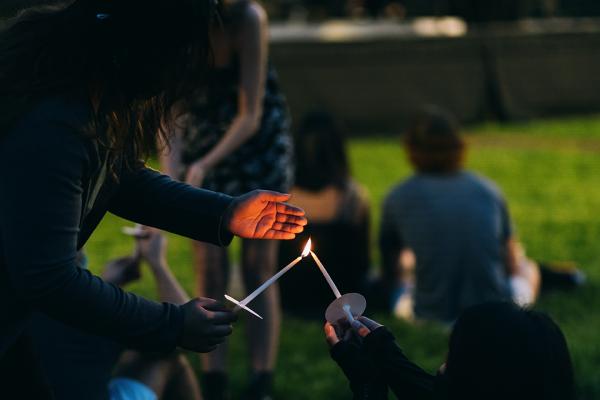 Candlelight vigil on the Green