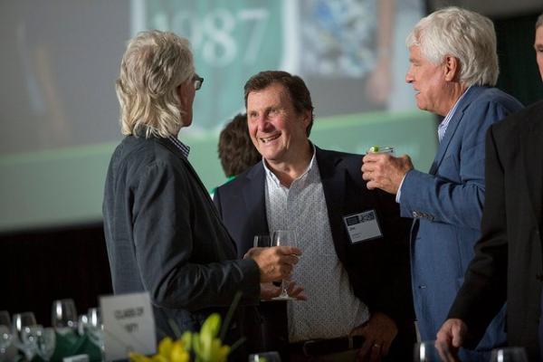 Jim Rager ’71 with classmates at a reunion event
