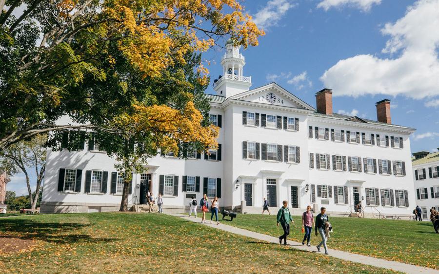 Dartmouth Hall in fall